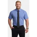 Produktbild: Men Plus Kurzarmhemd Businesshemd Halbarm EasyCare Kentkragen blau 4XL