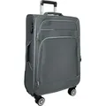 Produktbild: My Travel Bag 3090 Stoffkoffer 4-Rollen Trolley Koffer Reisekoffer Tasche Reisetasche Leicht Grau M (Handgepäck)