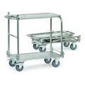Produktbild: Fetra Transportgeräte mtaacpa2p Wagen mit Tablett Aluminium 2 Ablagen, 720 mm x 450 mm Plattform Durchmesser