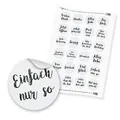 Produktbild: 24 x itenga Sticker Aufkleber Etikett „Sprüche Vintage Papier Hell“ unlackiert (Motiv 71)