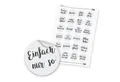 Produktbild: itenga Aufkleber 24 x itenga Sticker „Sprüche Vintage Papier Hell“ unlackiert (Motiv 71