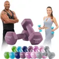 Produktbild: Miweba Sports Neopren Hantelset NKH100 | 𝐏𝐫𝐨𝐟𝐢 Hantel - Hexagon Hanteln Set - Kurzhanteln - Kurzhantel Set - Gymnastikhanteln - Hantel Set - Dumbbell - 0,5-10 Kg (2X 3.0 kg, Lila)
