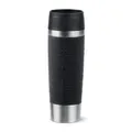 Produktbild: Emsa N20220 Travel Mug Classic Isolierbecher 0,5 Liter, neuer Komfort-Schraubverschluss, Edelstahl, 6h heiß und 12h kühl, 100% dicht, spülmaschinenfest, 360°-Trinköffnung, Schwarz