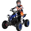 Produktbild: Elektro-Kinderquad Reneblade, Mini-Quad mit 1000 Watt, Federung, Scheibenbremsen, drosselbar, LEDs (Classic, Schwarz/Blau)