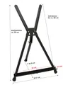 Produktbild: Tischstaffelei Alu schwarz, Displaystaffelei, Bildhalter für Keilrahmen Malen