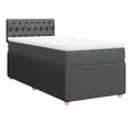Produktbild: vidaXL Bett Boxspringbett mit Matratze Dunkelgrau 80x200 cm Stoff
