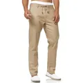 Produktbild: Indicode Leinenhose Herren Veneto Sommerhose Leinen Herrenhose leichte Sommerhose mit Kordelzug braun XXL