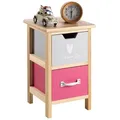 Produktbild: CARO-Möbel Kommode, Natur, Rosa, Holzwerkstoff, getrocknete Naturmaterialien, Mode, 25x42x25 cm, Babymöbel, Kinderkommoden