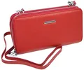 Produktbild: Jennifer Jones - Echt Leder Handtasche mit Handyfach - 2in1 Handytasche & Geldbörse mit RFID-Schutz