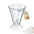 Produktbild: Westmark Messbecher, Mit Feinmesskegel, mehrsprachigen Messskalen und verschiedenen Maßeinheiten, Trichterform, Füllvolumen: 0,5 Liter, Kunststoff, Gerda, Transparent, 30762270