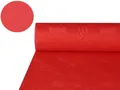 Produktbild: 1 Papiertischdecke mit Damastprägung 50 m x 1 m rot red auf Rolle Tischdecke