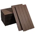 Produktbild: CCLIFE WPC Terrassendielen, Balkon Boden, Terrassenfliesen, Klickfliesen Terrasse, 30x60 cm, Wasserdicht Rutschfest, Geeignet für Balkon und Garten