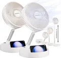 Produktbild: NEU 2er Set Reise Teleskop Ventilator USB Akku für Kühlung Sommer Hitze Camping