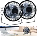 Produktbild: NEU 2er Set Mini Akku Tischventilator für Kühlung Wind Home Office Gamer Büro