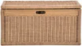 Produktbild: Krines Home Wäschetruhe Korb mit Deckel Rattan geflochten Regalkorb Schrankkorb Aufbewahrung, 68 cm Breit, mit Klappdeckel
