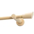 Produktbild: Garesa Gardinenstange Molis Ø 20mm, 1-läufig, Natur I Stabile Vorhangstange ohne Ringe I Mit Endknopf Keil I Auch für mittelschwere Vorhänge I 140cm