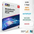 Produktbild: Bitdefender Antivirus Plus 2025 3 PC 1 JAHR