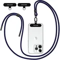 Produktbild: Gectre Handykette Universal, Geeignet für alle Smartphones, mit 2 Stück Universelles Patch, Handyband passend für alle Standard Handyhülle (Navy Blau)