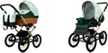 Produktbild: Babylux® Classic Gold | 2in1 Kinderwagen Set | Green Daisy | Kombikinderwagen | Kinderwagenset |