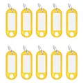 Produktbild: Wedo 262101805 Schlüsselanhänger Kunststoff (mit Ring, auswechselbare Etiketten) 10 Stück, gelb, 17x10x1 cm