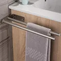 Produktbild: Ruicer Handtuchhalter Zweiarmig Edelstahl Handtuchstange Doppelt Handtuchständer 40 cm Wandmontage