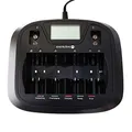 Produktbild: everActive Ladegerät für 8 Akkus AAA AA C D 9V, universal und schnell, vollautomatisch, LCD mit prozentualen Batteriestandsanzeiger, Modell: NC-900U