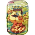 Produktbild: Pokémon-Sammelkartenspiel: Mini-Tin-Box Karmesin & Purpur - Prismatische Entwicklungen - Flamara