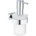 Produktbild: GROHE Seifenspender Essentials Cube, 40756001, zur Wandmontage, satiniertes Glas, 160ml