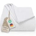 Produktbild: Premium Tagesdecke 240 x 260 cm XXL  Waffelpique 100% Baumwolle  leichte Wohn...