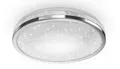 Produktbild: LED Decken Lampe Leuchte mit Sternendekor chromfarben Kunststoff Ø 33x6 cm
