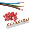 Produktbild: 10mm² Elektroverteilung Verdrahtungssatz 3/1/1m 25 Aderendhülsen Phasenschiene