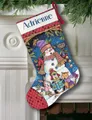 Produktbild: Abmessungen gez�hlt Cross Stitch Kit: Strumpf: niedliche Carolers