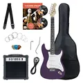 Produktbild: Rocktile Banger's Pack Komplettset E-Gitarre Violett (Verstärker, Tremolo, Tasche, Kabel, Gurt, Plecs, Ersatzsaiten und Schule mit CD/DVD)