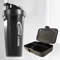 Produktbild: Best Body Nutrition Eiweiß Protein Shaker Mixer + Buchsteiner Pillenbox Schwarz