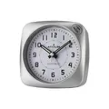 Produktbild: Atrium Funkwecker Analog Quarz ohne Ticken große Zahlen sehr deutlich mit Licht und Snooze Silber A610-19