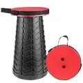 Produktbild: Hesanzol Tragbarer Teleskophocker, einziehbarer Klapphocker für Camping, Garten, Angeln, Wandern, Reisen, Grillen, verstellbare Klapphocker, maximale Traglast 180 kg