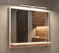 Produktbild: HAJDUK FURNITURE Badspiegel IP44 mit Beleuchtung und Ablage, Sonoma Badezimmer Wandspiegel 60 cm, Badezimmerspiegel Bad Spiegel mit LED 4000K