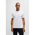 Produktbild: BOSS GREEN Rundhalsshirt Tee mit gummiertem Kontrast-Logo weiß S (46)
