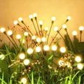 Produktbild: 2 Stück LED Solarleuchte LED Solar Gartendeko solarlampen für außen 6 LED Solar Glühwürmchen LED fest integriert IP65 Solarlampen Garten