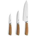 Produktbild: Kuppels Messer-Set WOOD (3-tlg), scharf und langlebig braun