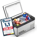 Produktbild: PLUG IN FESTIVALS - elektrische Kühlbox - Kompressor Gefrierbox bis -20 Grad - Kühlbox Auto - Camping Kühlschrank - Powerstation zum Kühlen - 12V 230V - 25 Liter