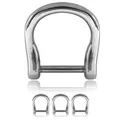 Produktbild: D - Ring mit Schraub-Bolzen aus Stahl, 3er Set, nachträglich montierbar