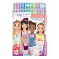 Produktbild: Make It Real An Liebe und Gänseblümchen inspiriertes Modedesign-Skizzenbuch mit Schablonen und Aufklebern für Kreativität - Kunst- und Bastelarbeiten für Kinder Malbuch - Geschenke für Mädchen