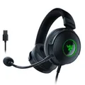 Produktbild: Razer Kraken V3 Hypersense - Kabelgebundenes USB-Gaming-Headset mit haptischer Technologie (TriForce Titanium 50mm-Treiber, THX Spatial Audio, abnehmbares HyperClear Cardioid-Mikrofon) Schwarz