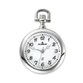 Produktbild: Dugena Damen-Taschenuhr 4460502 Lepine, Quarzwerk, weißes Zifferblatt, Edelstahlgehäuse, mit Acrylglas und arabischen Ziffern, inklusive Kette, 24,5 mm
