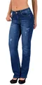 Produktbild: ESRA Damen Jeans Hose Damen Jeanshose gerader Schnitt Straight bis Übergrösse G400