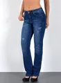 Produktbild: ESRA Straight-Jeans Damen Jeans Geradeschnitt Stretch Jeans Damen Regular Fit G4 Sale High Waist Jeans Damen Straight Hose Regular Jeans bis Große Größe