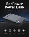 Produktbild: Powerbank 20000mAh USB-C USB-A Schnelllader Handy Smartphone Power-Bank schwarz