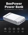 Produktbild: Powerbank 20000mAh USB-C USB-A Schnelllader Handy Smartphone Power-Bank Weiß
