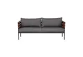 Produktbild: riess-ambiente Loungesofa UNIQUE 185cm schwarz / braun / grau · Outdoor-2-Sitzer aus Aluminium, Einzelartikel 1 Teile, inkl. Kissen · wetterfest · Balkon/Terrasse/Garten · Rattan-Geflecht